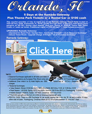 8-5 Days In Orlando at Ramada Hotel
